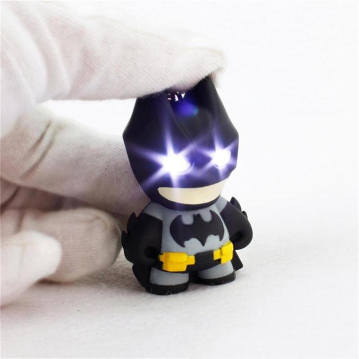Graceful New arrive Batman keychain Led keychain with sound  Flashlight  cool keyrings
