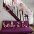 Theme: Bride to Be Foil Scripted Balloon Banner / Theme set for Bridal Shower &amp; Wedding Decoration - Rose Gold,-(K.S.). 
