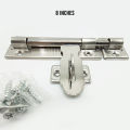Stainless steel aldrop padbolt tower bolt door kundi lock with screws. 