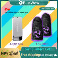 BlueWow Gaming Mobile Game Thumb Gloves ProMaxSuper Series Sterling Silver Double Pin 86 Pin Sweat-proof Thumb Gloves Suitable for PUBG MLBB Touch Screen Mobile Game. 