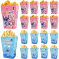 12pcs/lot Disney Lilo Stitch Popcorn Box Snack Boxes Kids Birthday Party Decoration Boys Girls Baby Shower Decorations Supplies. 