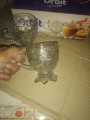 6 Pcs Glass Tea Coffee Cups Mugs Set Transparent Random Design. 