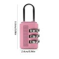 Multifunctional Mini Number Lock 3 Digit Durable Password Lock Anti-theft Solid Color Alloy Padlock Suitcase. 