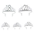 Birthday Party Decorations Adult Birthday Princess Crown Headband Crystal Tiara 18 21 30 40 50 60 Women Crown Hair Accessories. 