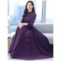 [ROYAL ROPA] Imported Crepe Stuff Purple Party Wear Long Maxi For Women/Girls RR-87. 