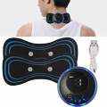 Portable EMS Mini Electric Neck Back Body Massager Cervical Electric Neck Back Massager Muscle Therapy Pressure Pain. 