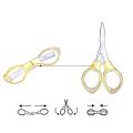 Stainless Steel Folding Scissor Ergonomic Design Sharp Cutter Portable Small Foldable Craft Scissors For Outdoor Tool Foldable Scissors Safety Mini Small Sewing Scissor, Travel Folding Scissors, Embroidery Clippers. 