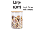 Glass Jar with bamboo Lid AIRTIGHT Canisters glass food storage jar with lids ( 1 piece price  ,  1000ml - 600ML - 450ML - 750 ml  ( check variation )  are perfect to store cookies, candy, flour, beans, spice, cereals etc.1000ml - 600ML - 450ML - 750 ml. 