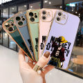 Luxury 6D Plating Case for OnePlus 9 Anime Cartoon Cool Luffy Side Pattern Back Cover Soft Silicone Square Frame Shiny Bling Phone Cases + Free Lanyard. 