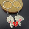 Pair Couples Couple KeyRing Metal  Car Key Chain Activity Gif  key chain. 