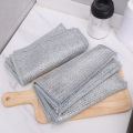 1/5Pcs Non-Scratch Steel Wire Dishcloth Daily Cleaning Cloth Non Stick Oil Wiping Cloth Kitchen Stove Dishwashing Pot Washing Dishes. 