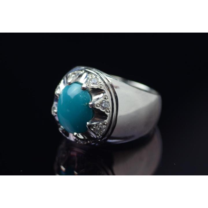 Women Turquoise Ring Neshapuri Feroza Ring Handmade Ring Sterling ...