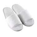 Unisex Coral Fleece Warm Open Toe Home Indoor Shoes Hotel Slippers. 