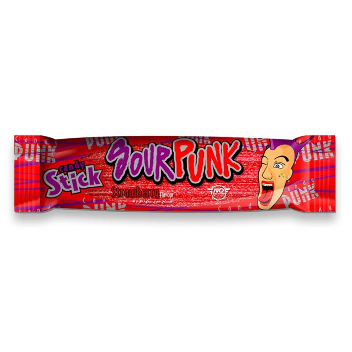 Sour Punk Stick Strawberry Jellies 50 gm