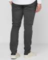 Grey Cotton Men's Chino Slim Fit. 