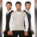 Pack Of 3 Winter Sleeveless Sweaters For Men. AJ-AR512. 