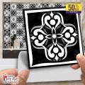 Gifts Art -  Tile Stickers Pack of 6 / 12 / 24 / 48 / 102 Pcs. 12x12 cm Black and White MultiPattern Design Wall Decorative Self Adhesive Tiles Stickers Bathroom Kitchen Sticker Wall Wallpaper Border Decoration. 