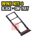 Infinix Note 8 SIM Tray Sim Jacket Sim Slot Sim Door For Infinix Note 8 - Black. 