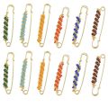 Pack of 12 Pins, Best Unique Quality Stylish New Hijab Dupatta Sariii Scarf Pins Muslim for Women Safety Scarf Pins Hijab Pins Fancy Pins. 