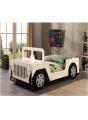 Kids Jeep Car Bed - Off White. 