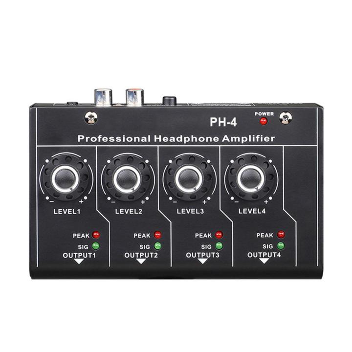 Teyun PH4 Channel Headphone Amplifier 4 Channel Stereo Headphone Amps