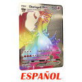 Spanish Greninja Vmax DIY of 800 HP Pokemon Cards Iron Metal Pokmo Letters Kids Gift Game Collection Cards ESPANOL Toy Rainbow. 