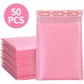 50PCS Foam Envelope Bags Self Seal Mailers Padded Envelopes with Bubble Mailing Bag Packages Bag Pink. 