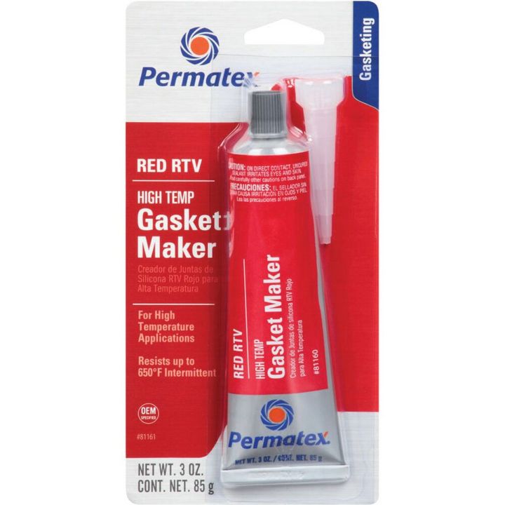 Permatex Red RTV Silicone Gasket Maker - High Temperature 3oz - Made in USA