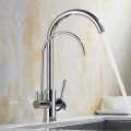 3 Way Kitchen Sink Faucet Mixer  Brass Chrome Hot & Cold Filter Tap for Purified Drinking Water. 