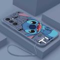 Samsung Galaxy A06 A16 Happy Stitch Soft Phone Case Smile Monster Cartoon Liquid Silicon Cover. 