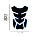 Motorcycle 3D Fuel Tank Pad Decals, Sticker Black Dotted with Blue Outline. 