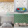 Acrylic Golden Mirror Strip Wall Stickers DIY Geometric Removable Self Adhesive Tape for Furniture and Home Decor 1×96 inches Golden, Silver. 