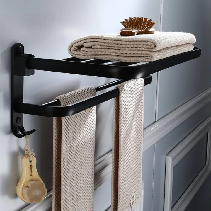 Towel%20Rack%20Aluminium%20Bathroom%20Foldable%20(%20BLACK%20)%20-%20Image%203