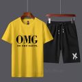 Summer Collection OMG Printed Tracksuit T-shirt and Short Cotton Jersey Fabric Half Sleeves tshirt Track Suits Gym Sports Casual Wear Trendy Fashion for Men at Full Circle Clothing. 