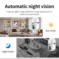 Wifi Bulb Camera 1080p Full HD PTZ 360 Rotate Day and Night Vision CCTV Security Protection Audio Record Video Surveillance Camera Wireless Indoor. 