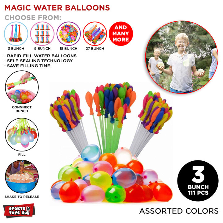 Magic Bunch Of Water Balloons Game, Splash Balloon Rapid Fill Multicolor Water Balloon For Kids Water Balloons For Girls Boys Ballons Set Pool Party Games Quick Fill Self Sealing Water Balloons For Swimming Pool Outdoor Summer Funs