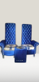 2 Modern Sofa High Big Chair Desigen 2 Seater Dark Blue valvet Colour With 2 cousion free {Special Offer available}.... 