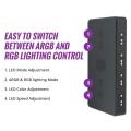 Cooler Master ARGB LED Controller with 4 x 3-Pin Ports Multiple Colour Effects, Thermal Detection Mode, 4-Pin RGB Device Compatible. 