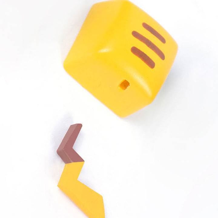 Gaming Keycaps Universal Cute Cartoon Shape Resin Keycap for Mechanical Keyboards Yellow Pikachu