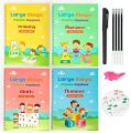 Magic Practice Book (4 BOOKS+10 INK REFILL) , Montessori Children Tracing Handwriting | First Learning Books for Kids | Preschool. 