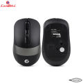 Coolbell Flexi Wireless Mouse - Silent Clicks - 1600 dpi - 4 Buttons - (Black & Grey). 