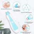 6-in-1 Baby Nail Trimmer Portable, electric nail clipper for Manicures  pedicures newborn nails With LED Light, Hand-Holding Care Polish and Trim for Infant Toddler Adults Toes Fingernails, Trimmer with Replaceable 6 Grinding Heads. 