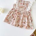 Princess Lace Baby Girls Sleeveless Dress Cute Flower Cotton Infants Kids Girls Dresses Summer. 