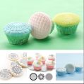 Cupcake Textures design 3 Pcs Different Scroll Textures cake stamp Round Cookies Fondant Cake Molds Winter Style Cupcake Texture Tops. 