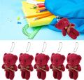 Teddy Bear Cute Stuffed Bear Pendant Plush Keychains Small Cute Teddy Bear (Key-Chain) Small Cute Teddy Bear White , Maroon, Beige & Grey keychain for bag keychain for car. 