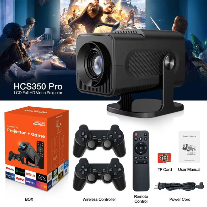HCS350%20MAX%20&%20PRO%20Game%20Combo%20Projector%20with%20Controllers%20Native%20720P%20support%204K%20Android%2011%20Wifi6%20BT5.0%20Home%20theater%20Game%20projector%20for%20home%20-%20Image%203