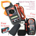 Auto Electrician Digital Clamp Meter with Free Bag and Battery, AC Current Ampere Meter, AC/DC Voltmeter, Resistance, Continuity Tester. 