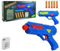 2 in 1 Blaster | Shooter Blaster | Kids Toy Blow Gun  Fun for Children | 2 in 1 Water Crystal Balls And Soft Dart Blowing Gun Toy - Blow Toy Gun With Water Balls Filled Bottle And Nerf Bullets. 