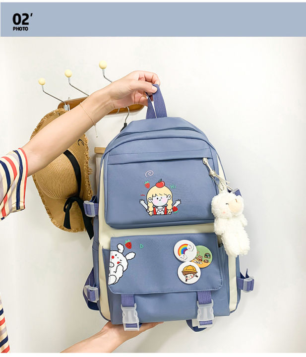 EFASHION%202022%20Women%20Backpack%203%20Pcs%20Set%20%20School%20Bags%20For%20Teenage%20Girls%20%20College%20Student%20Kids%20Book%20Bag%20Rucksack%20-%20Image%204
