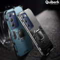 Quiberk for Vivo Y100 5G / V40 SE 5G Case Shockproof Armor Metal Ring Stand Holder Hard Protective Cover. 